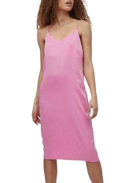 Vestido Vila Viamazed Strap Rosa para Mulher