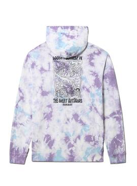 Sweat Napapijri Tie Dye Lila para Homem