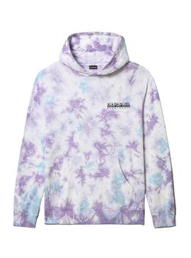 Sweat Napapijri Tie Dye Lila para Homem