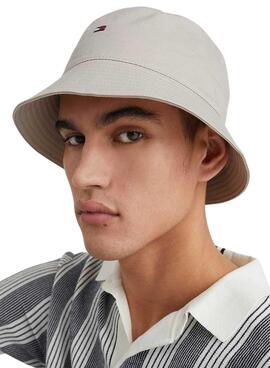 Chapéu Tommy Hilfiger Bucket Bege para Homem