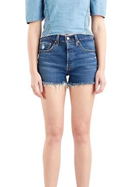 Short Jeans Levis 501 Original Azul para Mulher
