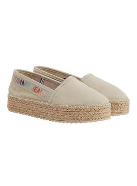 Espadrilha Tommy Jeans Tie Dye Branding Bege