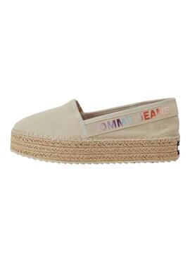 Espadrilha Tommy Jeans Tie Dye Branding Bege