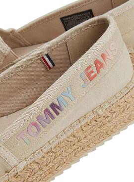 Espadrilha Tommy Jeans Tie Dye Branding Bege