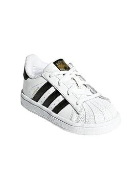 Sapatilhas Adidas Superstar Branco Preto Meninos