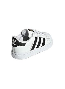 Sapatilhas Adidas Superstar Branco Preto Meninos