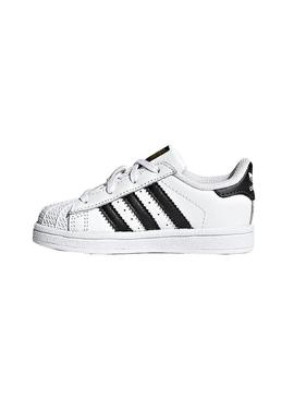 Sapatilhas Adidas Superstar Branco Preto Meninos