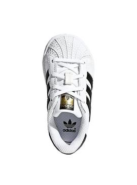 Sapatilhas Adidas Superstar Branco Preto Meninos