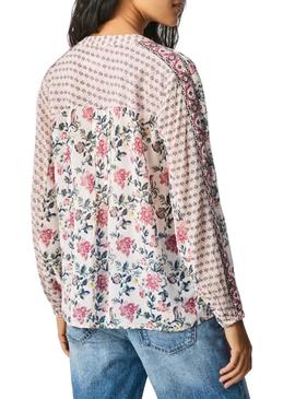 Blusa Pepe Jeans Minete Estampado Floral Mulher