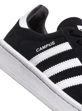 Sapatilhas Adidas Campus J Preto Menino e Menina