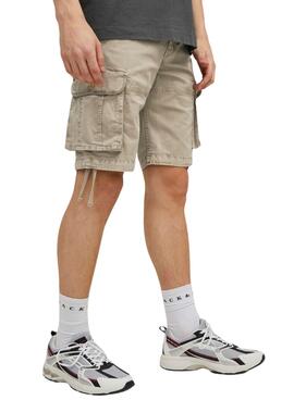 Bermuda Jack & Jones Zeus Cargo Bege Homem