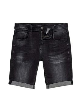 Bermuda Denim G-Star 3301 Slim Preto para Homem