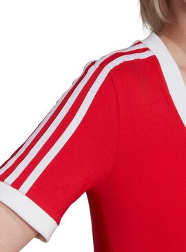 T-Shirt Adidas Cropped Vermelho para Mulher