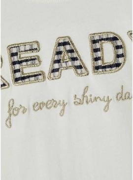 T-Shirt Name It Frido Ready Branco para Menina