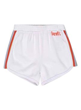 Short Levis French Terry Branco para Menina
