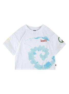 T-Shirt Levis Patches Tie Dye Branco para Menina
