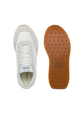 Sapatilhas Lacoste L Spin Branco e Bege Mulher