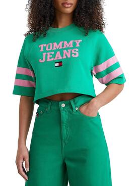 Sweat Tommy Jeans ABO POP Verde para Mulher