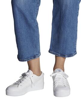 Tênis Adidas Nizza Plataforma Brancos para Mulher