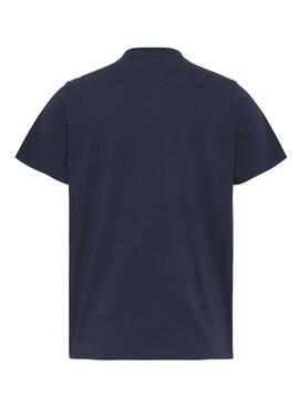 T-Shirt Tommy Jeans Contrast Pocket Azul Marinho Homem