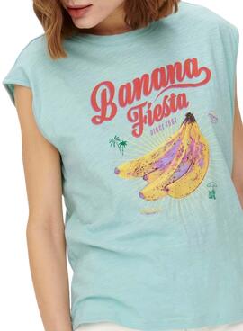 T-Shirt Only Banja Banana Azul para Mulher