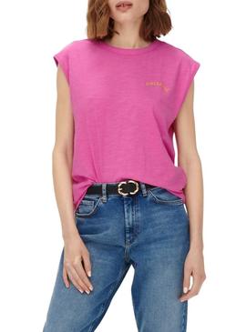 T-Shirt Only Banja Abacaxi Rosa para Garota