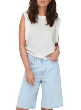 T-Shirt Only Maja Branco para Mulher
