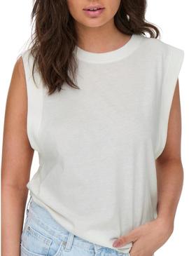 T-Shirt Only Maja Branco para Mulher