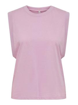 T-Shirt Only Maja Malva para Mulher