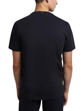 T-Shirt Napapijri S Turin Preto para Homem