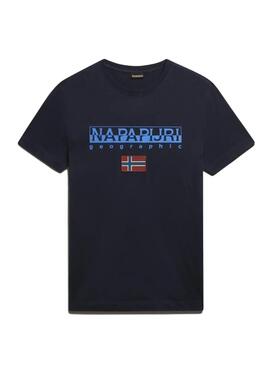 T-Shirt Napapijri Ayas Azul Marinho para Homem
