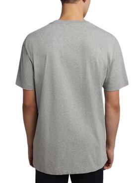 T-Shirt Napapijri Box Cinza para Homem