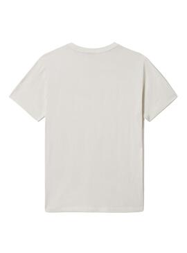 T-Shirt Napapijri Box Branco para Homem