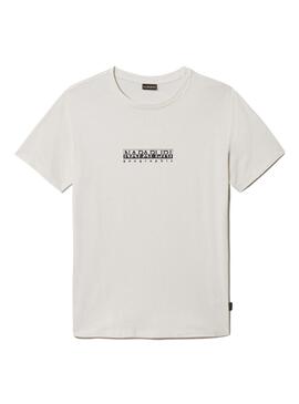 T-Shirt Napapijri Box Branco para Homem