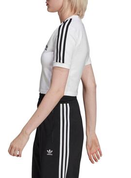 Top Crop Adidas Adicolor Branco para Mulher