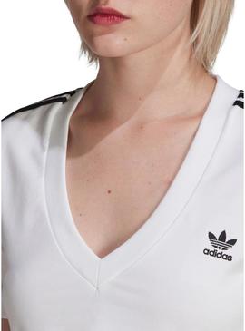 Top Crop Adidas Adicolor Branco para Mulher