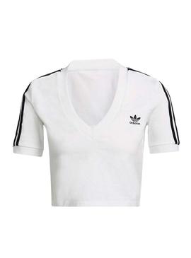 Top Crop Adidas Adicolor Branco para Mulher