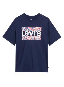 T-Shirt Levis Relaxed Fit Azul Marinho Unissex