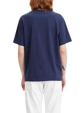 T-Shirt Levis Relaxed Fit Azul Marinho Unissex