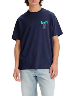 T-Shirt Levis Relaxed Fit Azul Marinho para Homem