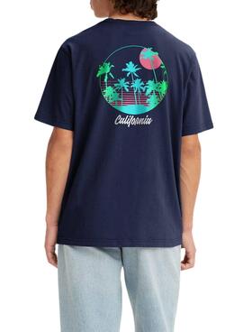 T-Shirt Levis Relaxed Fit Azul Marinho para Homem