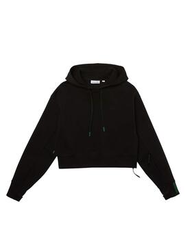Sweat Lacoste Capuz Preto para Mulher