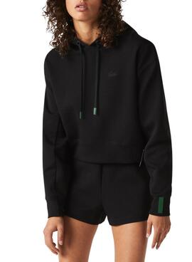 Sweat Lacoste Capuz Preto para Mulher
