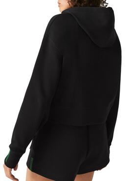 Sweat Lacoste Capuz Preto para Mulher