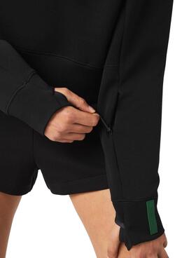 Sweat Lacoste Capuz Preto para Mulher