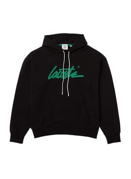 Sweat Lacoste Capuz Preto para Mulher