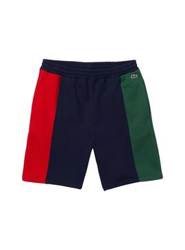 Bermuda Lacoste Tricolor Azul Marinho para Homem
