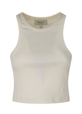 Crop Top Pepe Jeans Piera Branco para Mulher