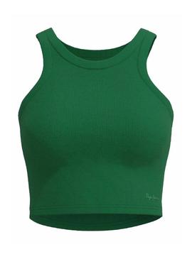 Top Crop Pepe Jeans Piera Verde para Mulher