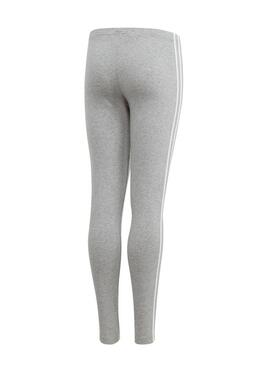 Legging Adidas 3 Riscas Cinza Menina